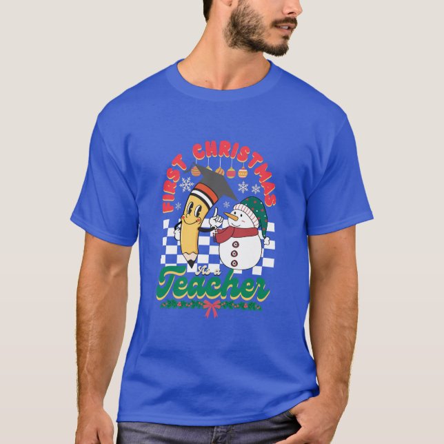 Camiseta Primeiro Natal Como Professora - Neves De Natal (Frente)