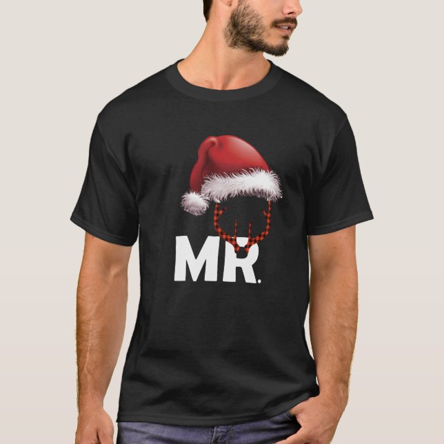 Camiseta Primeiro Natal como T-shirt do Sr. e da Sra. Homem (Frente)