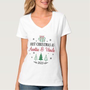 Camiseta Primeiro Natal Como Tia E Tio 2023