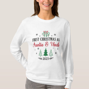 Camiseta Primeiro Natal Como Tia E Tio 2023