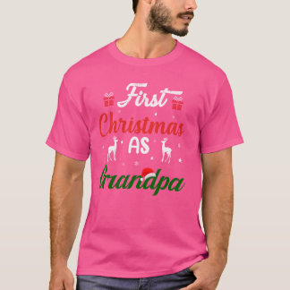 Camiseta Primeiro Natal Como Vovô Família Fofa Corresponden