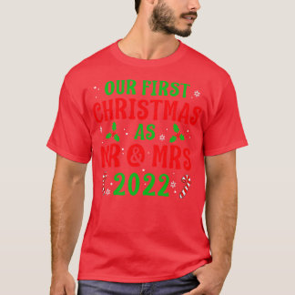 Camiseta Primeiro Natal e Casal 2022 Newlywing
