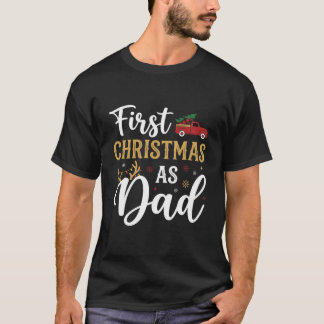 Camiseta Primeiro Natal Papai Férias Caminhão