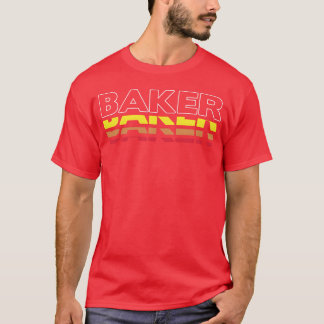 Camiseta Primeiro Nome do Padeiro Engraçado Vintage Pôr do