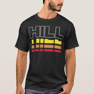 Camiseta Primeiro nome Hill engraçado vintage pôr do sol Hi