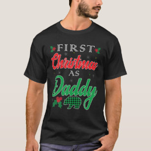 Camiseta Primeiro Pai de Natal 2023 PJS 1rua Urso Xmas Buff