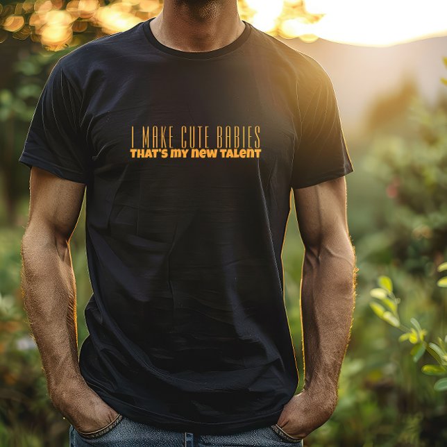 Camiseta Primeiro pai dia cor de laranja, humor (Criador carregado)