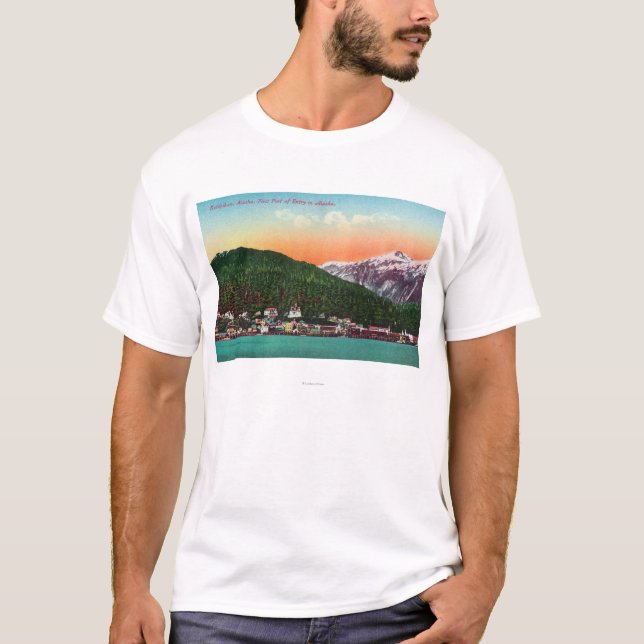 Camiseta Primeiro porta de entrada na opinião de Alaska (Frente)