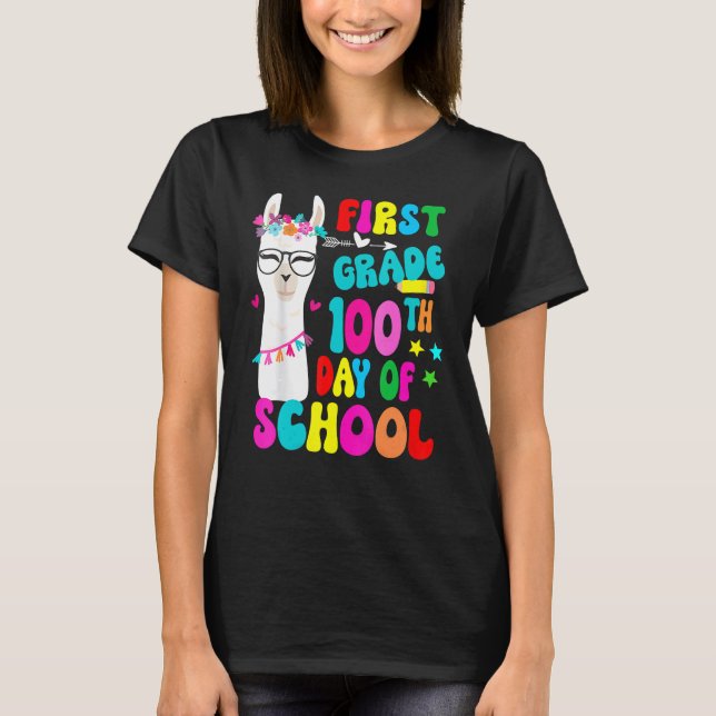Camiseta Primeiro professor da 1rua 100 dias mais inteligen (Frente)