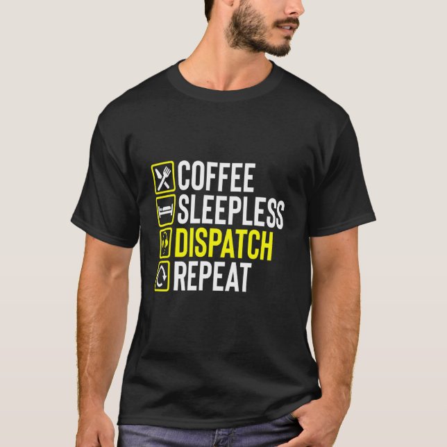Camiseta Primeiro Respondedores do Dispatcher Night Shift 9 (Frente)