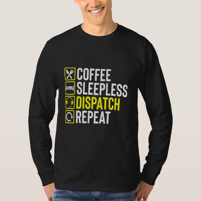Camiseta Primeiro Respondedores do Dispatcher Night Shift 9 (Frente)