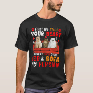 Camiseta Primeiro Roubar Coração Fofo Depois Cama E Sofá Me