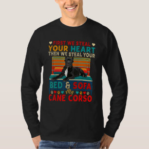 Camiseta Primeiro Roube Seu Coraçãozinho Fofo Depois Cama E