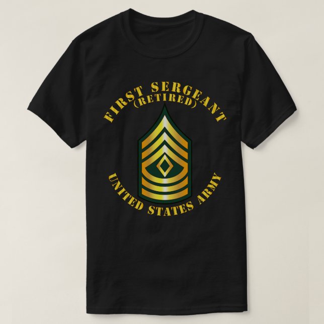 Camiseta Primeiro Sargento 1SG Aposentado (Frente do Design)