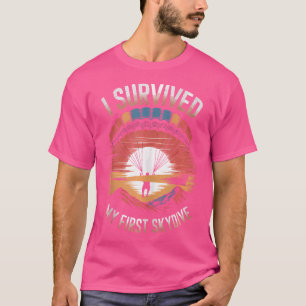 Camiseta Primeiro Skydive Funny Skydiving Parachute Sky Mer