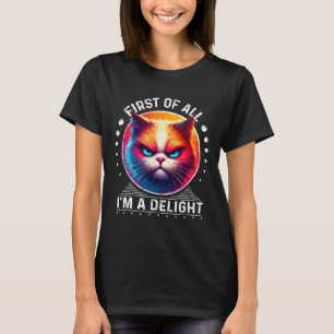 Camiseta Primeiro, Sou Um Gato Engraçado Gato Irritado 1