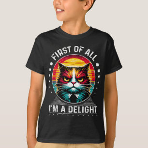 Camiseta Primeiro, Sou Um Gato Sarcástico E Irritado.