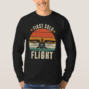 Camiseta Primeiro Voo Solo Avião Aeronave Piloto Voo 1