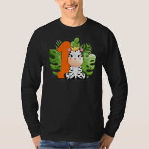 Camiseta Primeiros aniversarios-Cachorros Zebra, 1 Ano Safa