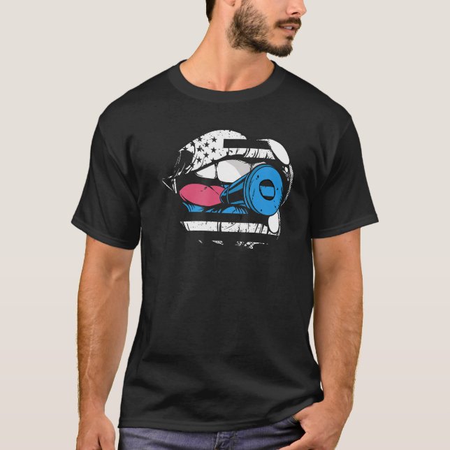 Camiseta Primeiros respondedores mordendo Lábios de bala si (Frente)