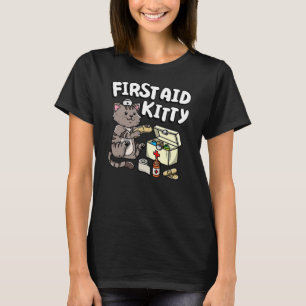 Camiseta Primeiros Socorros Engraçados Gatinho Médico Enfer