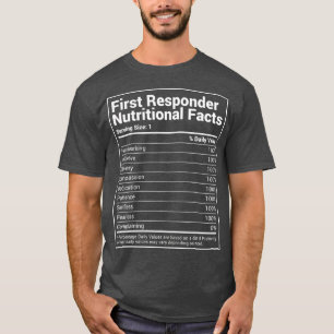 Camiseta Primeiros socorros Fatos Nutricionais Engraçado E