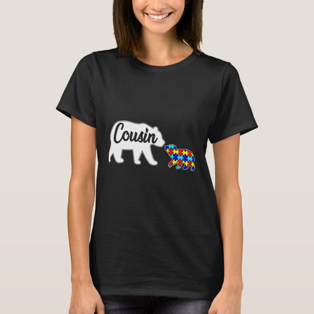 Camiseta Primo Bear Autismo Consciência Amor Amparo Família (Frente)
