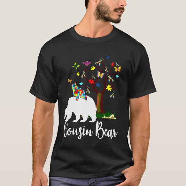 Camiseta Primo Bear Autismo Sensibilização Apoio ao Amor (Frente)