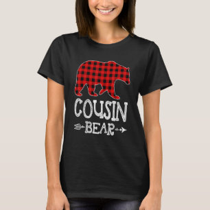 Camiseta Primo Bear Christmas Pajama Red Xadrez Buffalo Fam