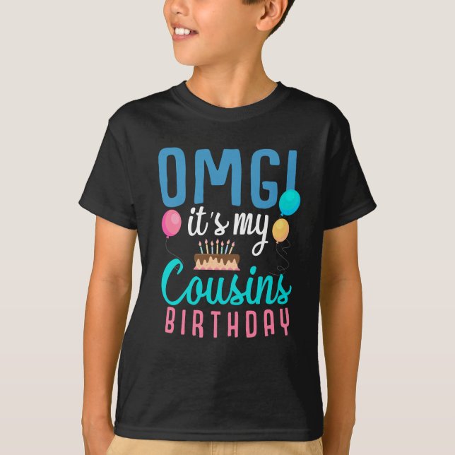 Camiseta Primo Birthday Cake Funny Balloon Boys Kid Party (Frente)