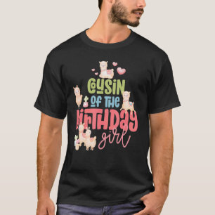 Camiseta Primo Birthday Girl Llama Party Fiesta Llampazing