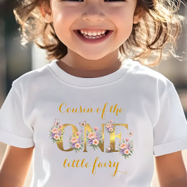 Camiseta Primo da fada primeiro aniversario de jardim