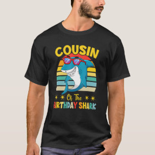 Camiseta Primo Da Família Aniversário Do Tubarão Que Corres