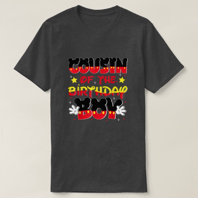 Camiseta Primo Da Família De Ratos Birthday (Frente do Design)