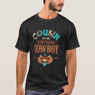 Camiseta Primo da Festa de Aniversário do Cowboy Rodeio Wes