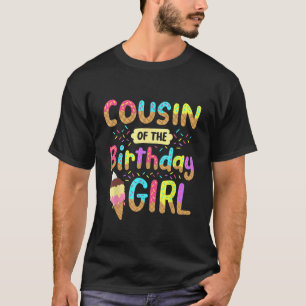 Camiseta Primo Da Festa De Sorvete Fa Da Garota De Aniversá