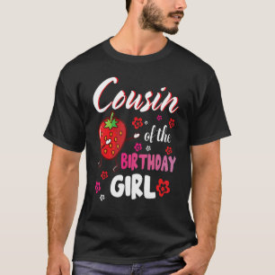 Camiseta Primo Da Irmã Feliz Da Garota De Morango De Aniver