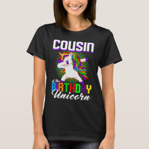 Camiseta Primo da Princesa de Aniversário Unicorn Dabbing B