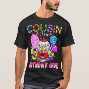 Camiseta Primo Da Rapariga De Aniversário Candyland Candy B