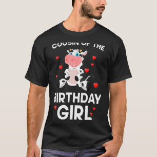 Camiseta Primo Da Rapariga De Aniversário Fazenda De Animai