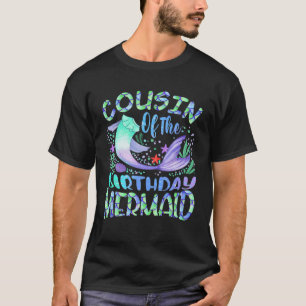 Camiseta Primo Da Sereia De Aniversário Que Corresponde À S