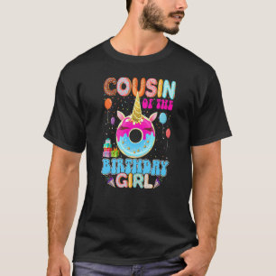 Camiseta Primo Das Raparigas de Aniversário Rosquinha Unico