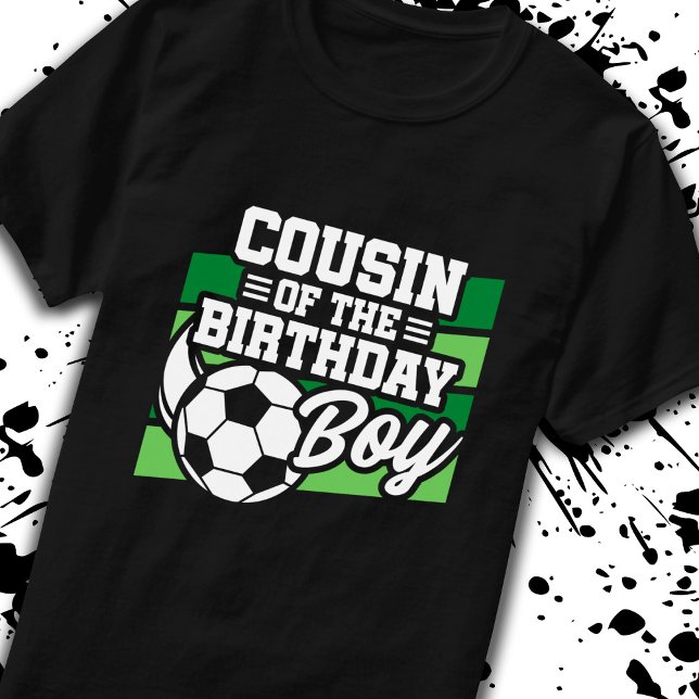 Camiseta Primo de aniversário do futebol - Boas de aniversá (Criador carregado)