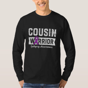 Camiseta Primo de um Guerreiro Epilepsia Primo Fita Roxa