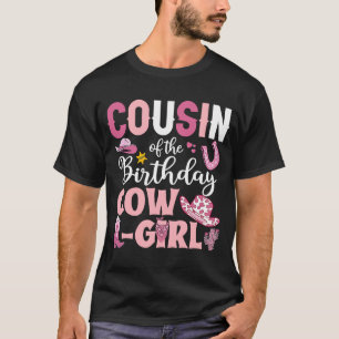 Camiseta Primo Do Aniversário Cowgirl Rodeo Party B Day G