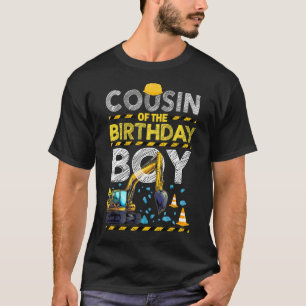 Camiseta Primo Do Aniversário Da Construção Do Menino De An