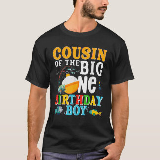 Camiseta Primo Do Aniversário Garoto De Peixe Só Um Nascime