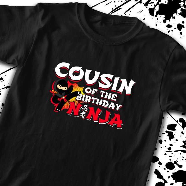 Camiseta Primo do aniversário Ninja - Festa de aniversário (Criador carregado)