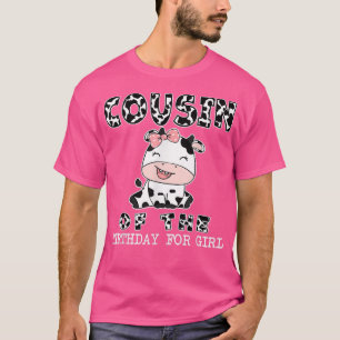 Camiseta Primo do Aniversário para Fazenda de Vaca Menina P