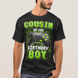 Camiseta Primo do Birthday Boy Matching Video Game Bir